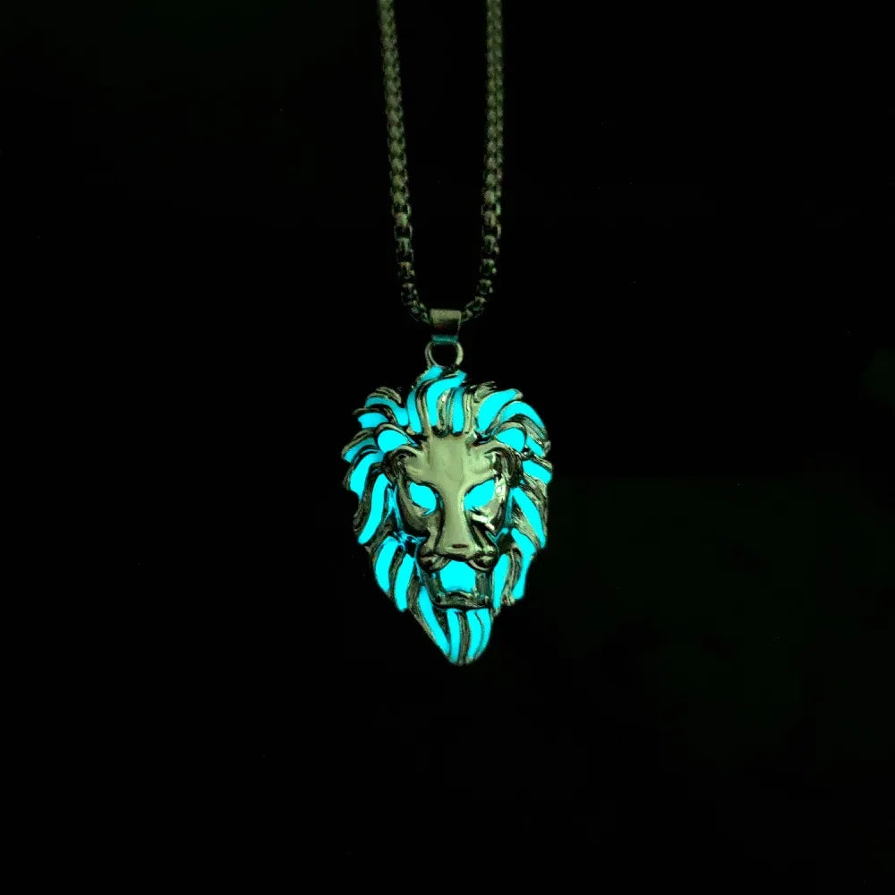 Creative Lion Luminous Pendant Necklace