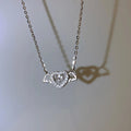 Vintage Gothic Heart Crown Angel Wings Pendant Necklace