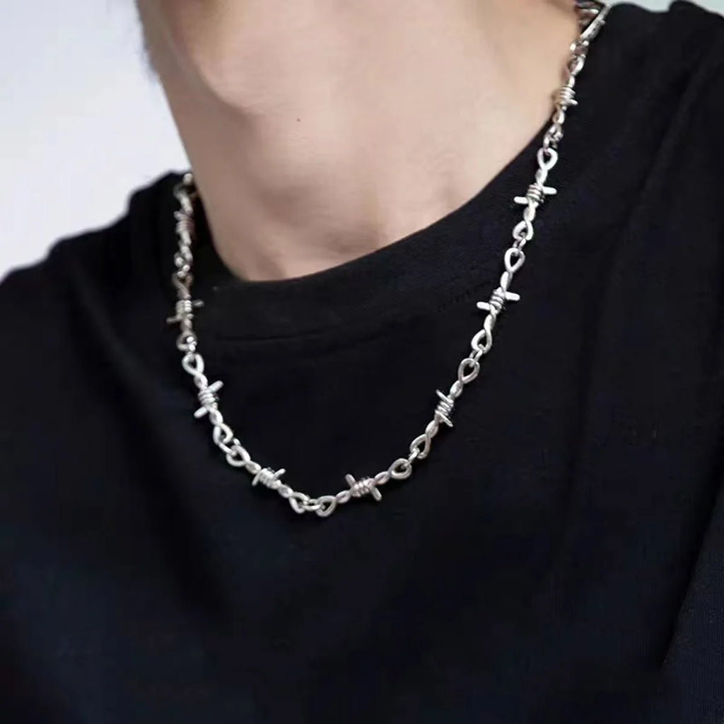 Double Cross Pendant Necklace