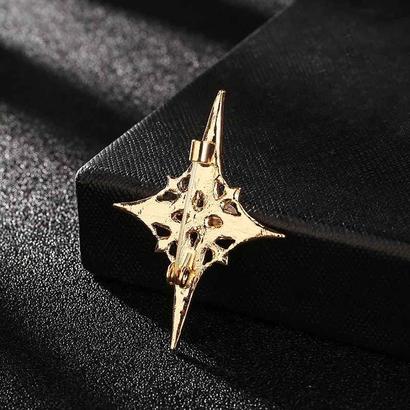 High-end Crysatal Rhinestone Star Lapel Pin