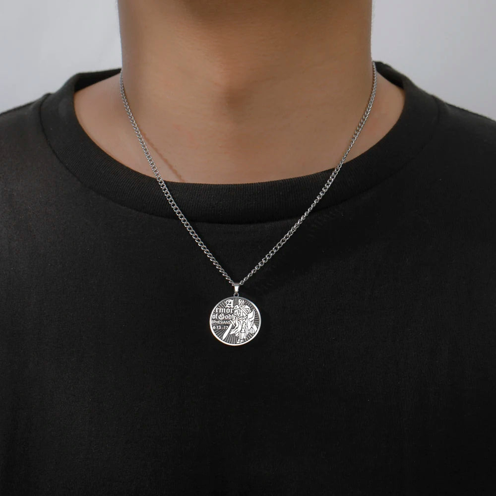 Armor of God Necklace Shield of Faith Ephesians 6:13