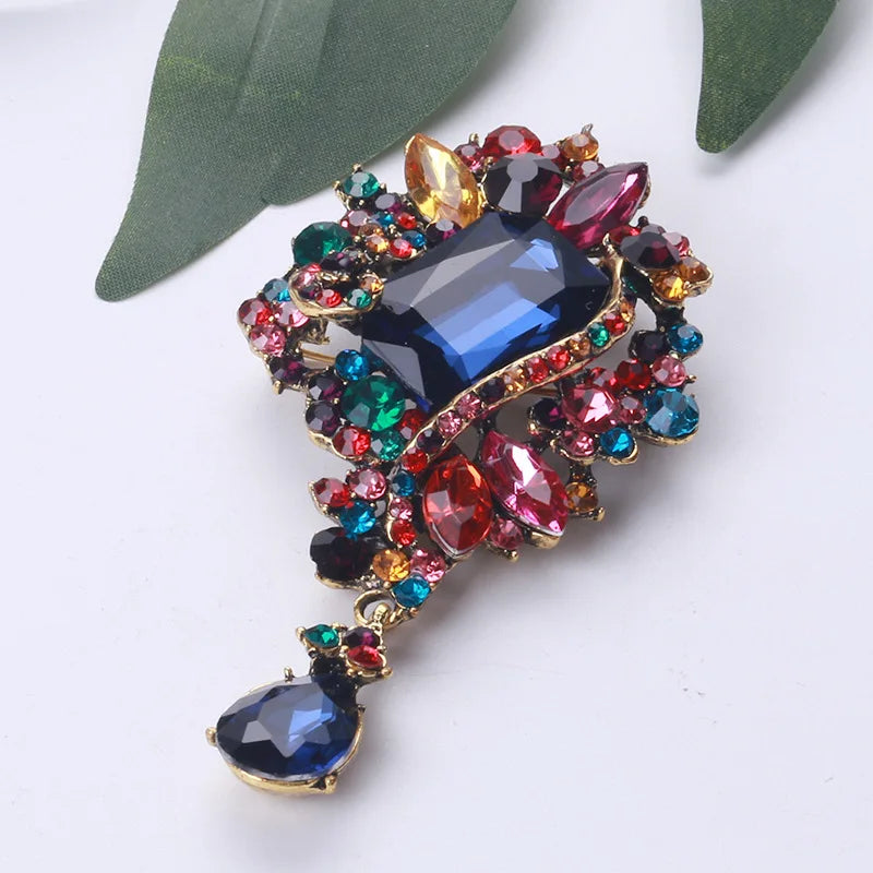 Rhinestone Brooch Anti-fading Pin