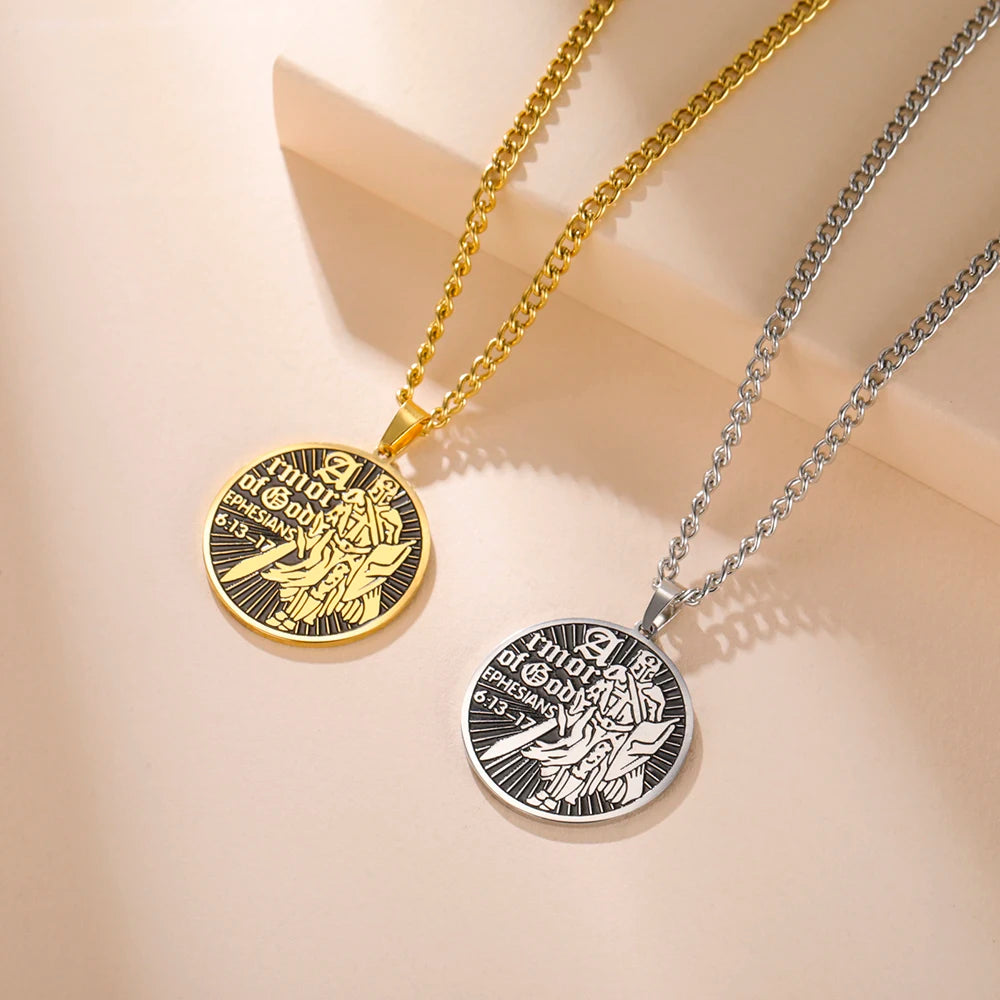 Armor of God Necklace Shield of Faith Ephesians 6:13