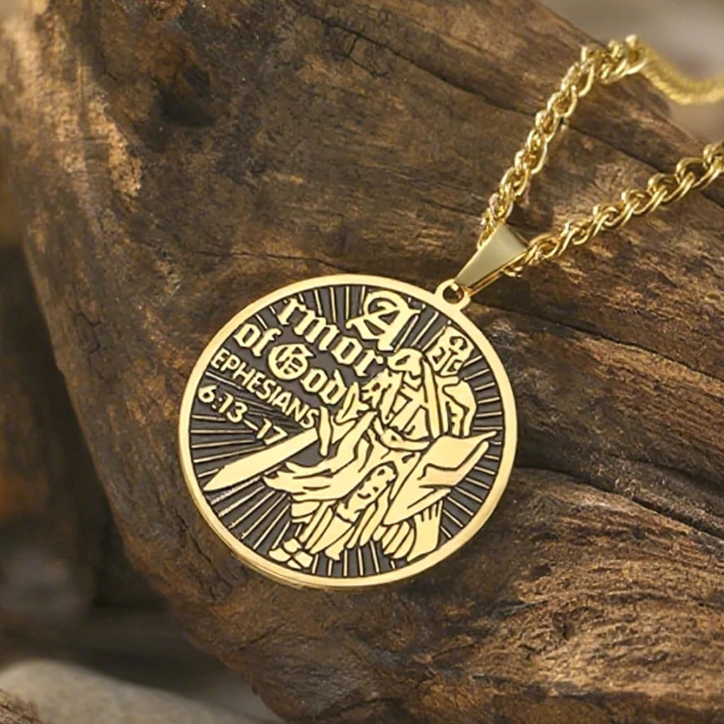 Armor of God Necklace Shield of Faith Ephesians 6:13
