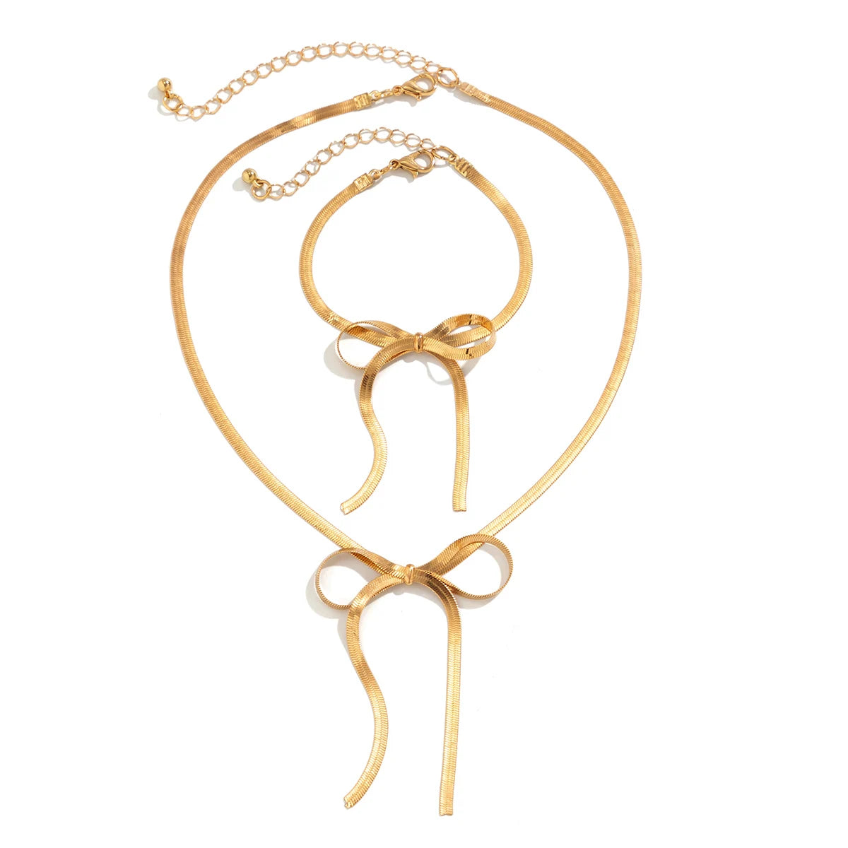 Snake Chain Short Necklace Creative Bow Choker