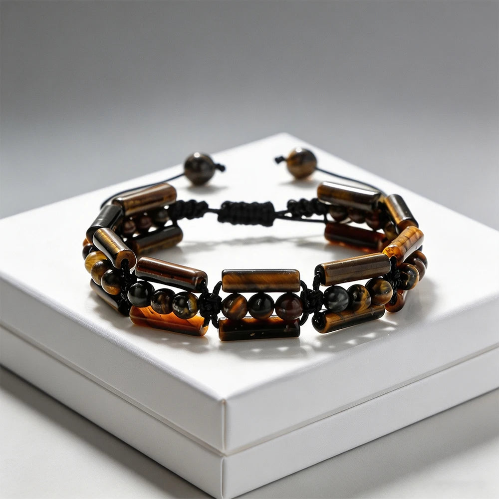Handmade Woven 4mm Natural Stone Bracelets Emperor Beaded Adjustable