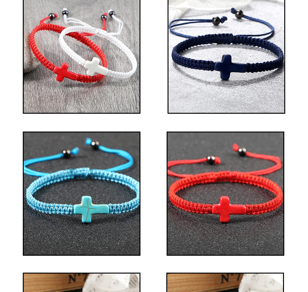 Cross Braided Bracelet Nylon Thread