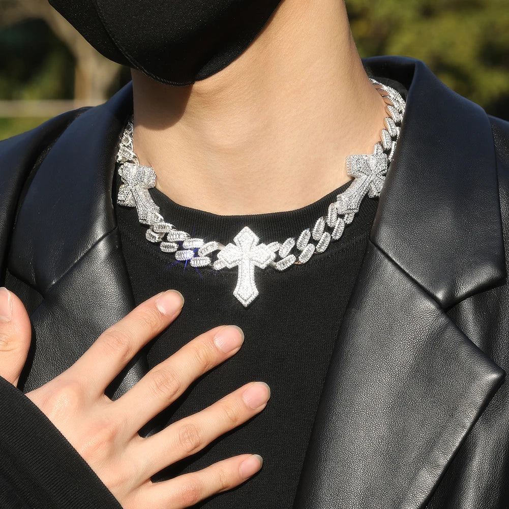 Miami Cuban Link Chain Necklace 5A Cubic Zirconia Choker