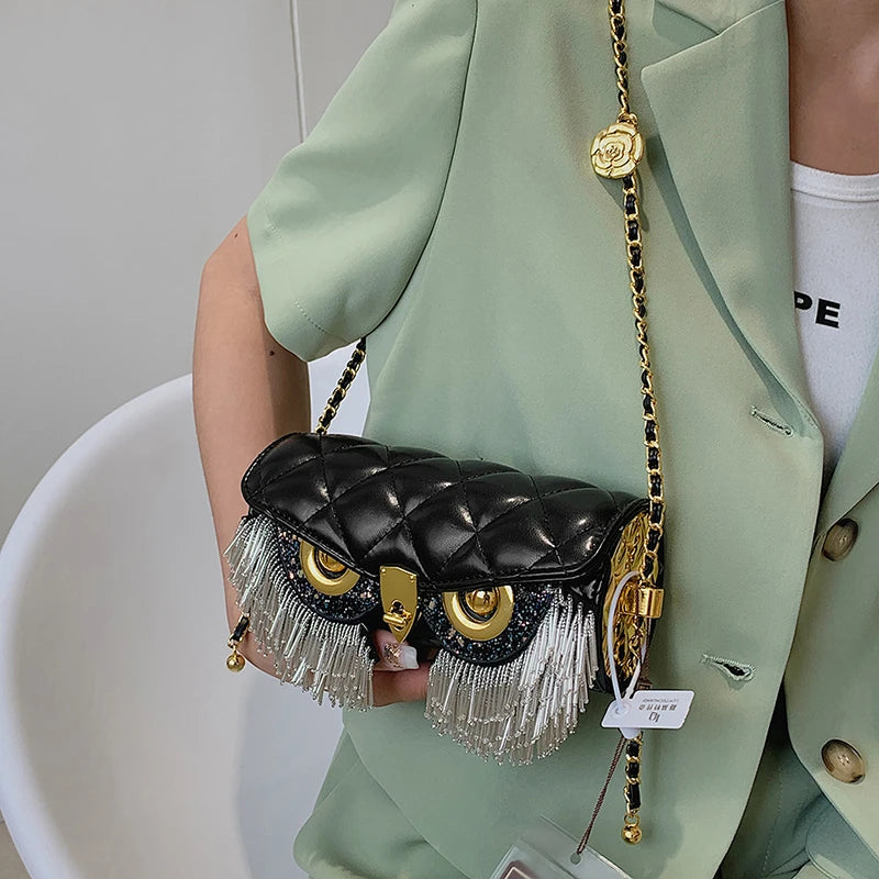 Owl Design Crossbody Bag