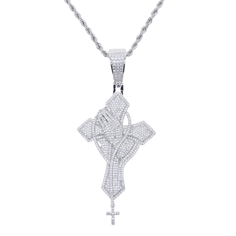 New Iced Out Cross Pendants and Coordinating Chain Options