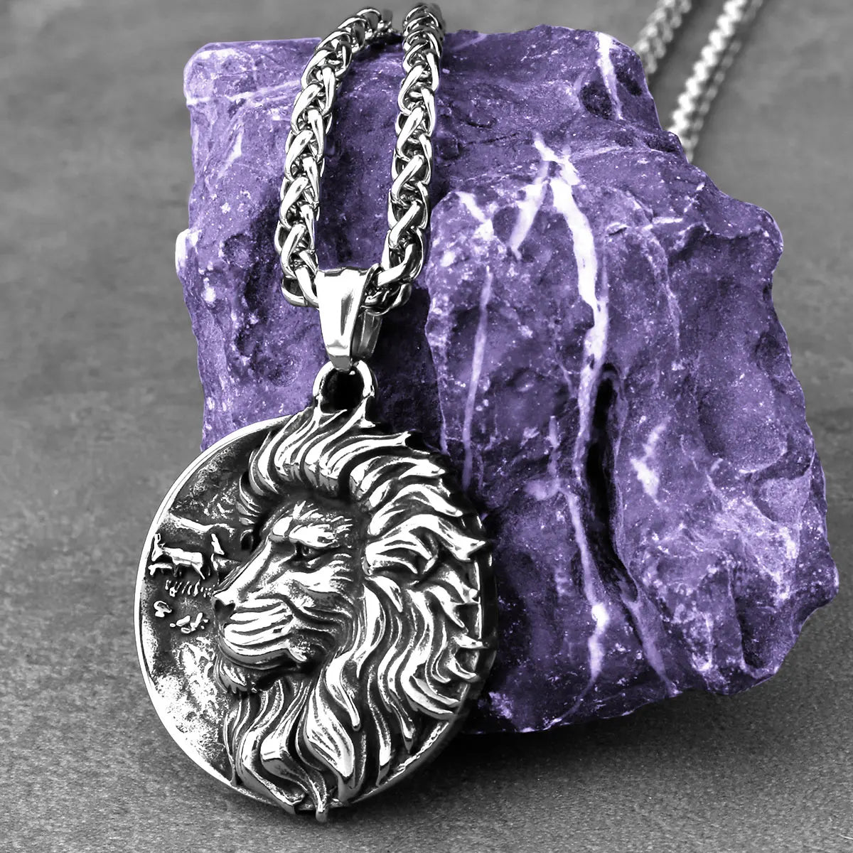 Stainless Steel Lion Necklace