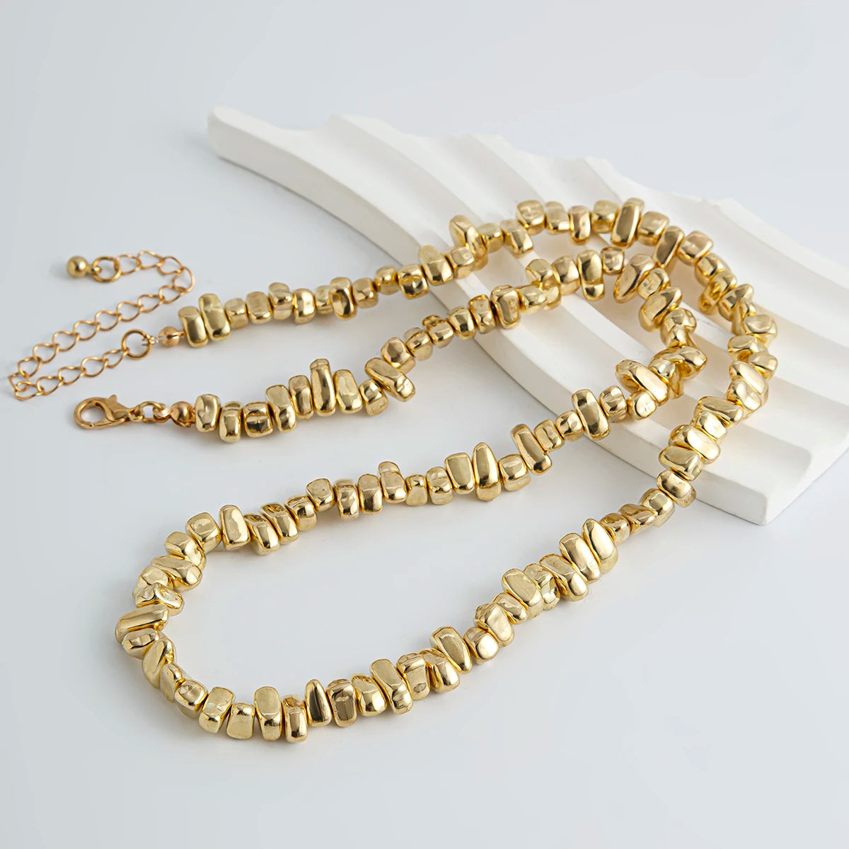 2Pcs/Set Creative Irregular CCB Beads Cross Chain