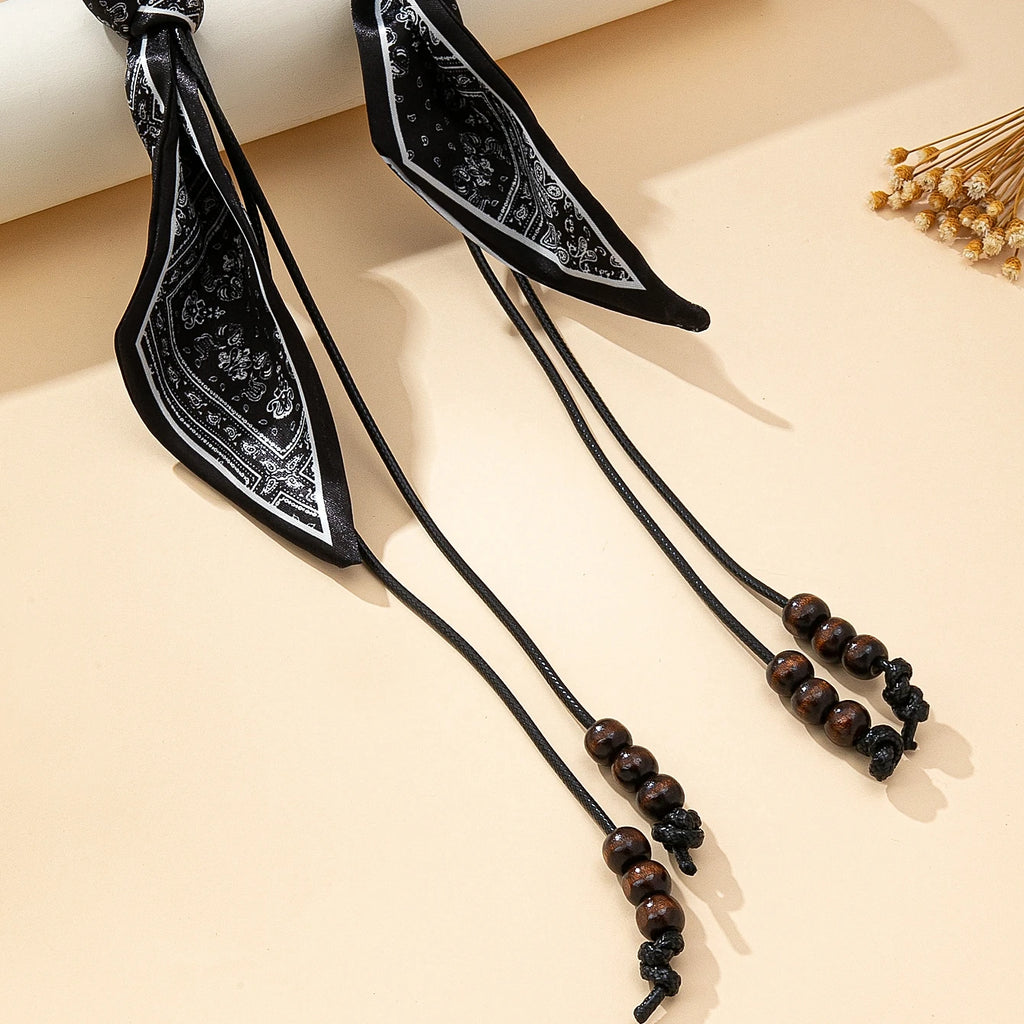 Necklace with a High-End Bohemian Ethnic Style Woven Silk Scarf