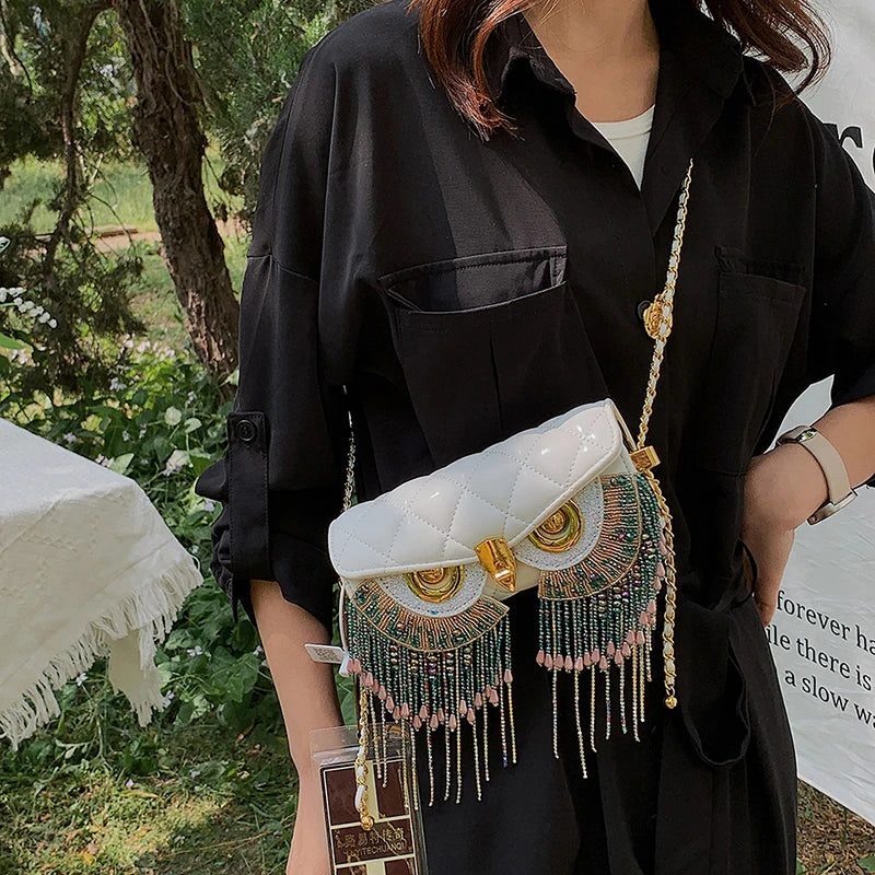 Owl Design Crossbody Bag