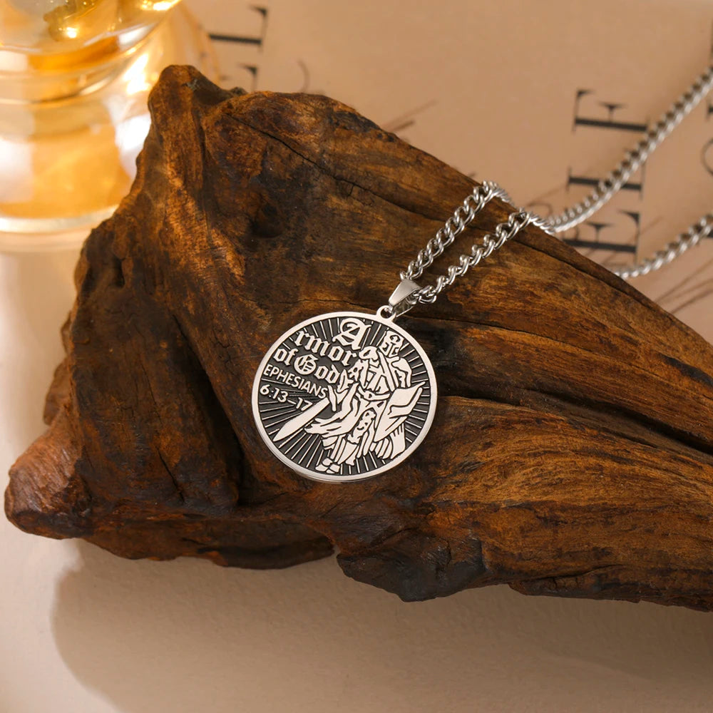 Armor of God Necklace Shield of Faith Ephesians 6:13
