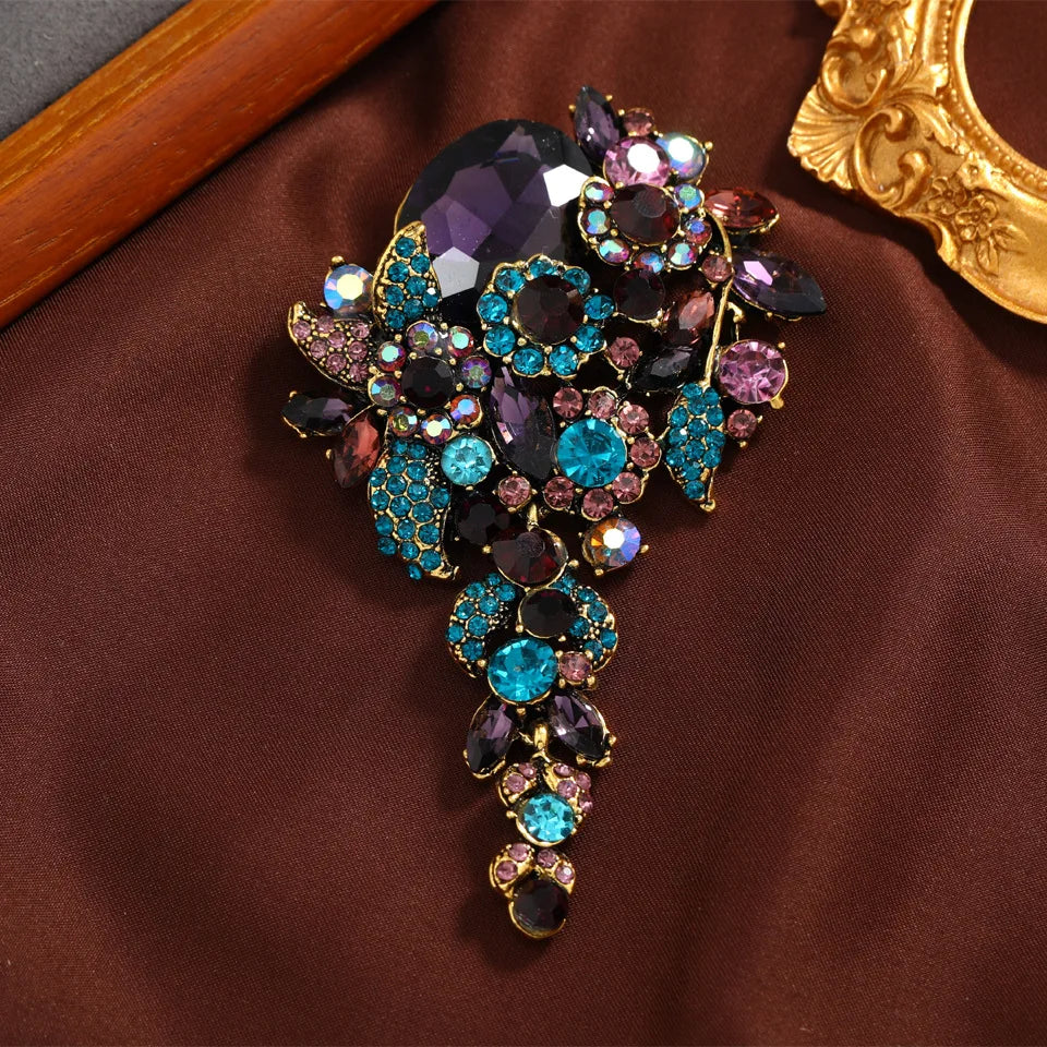 Large Rhinestone Brooch