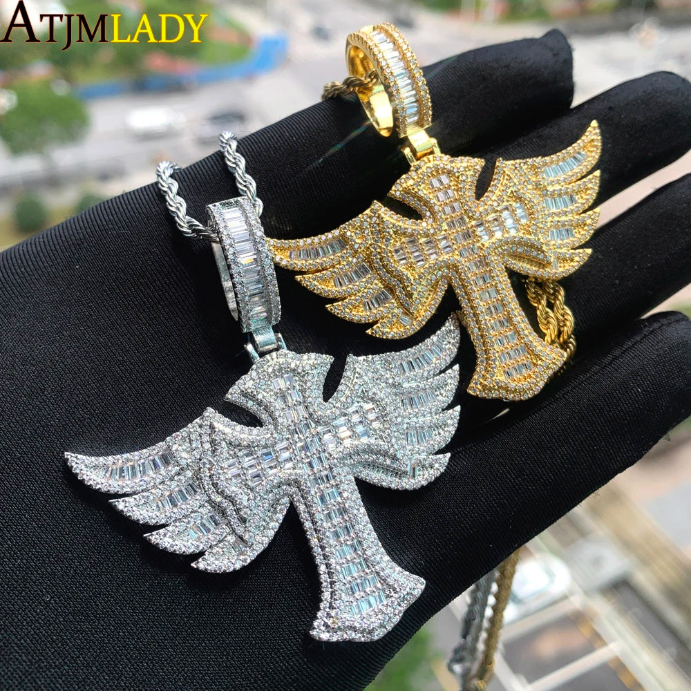 New Iced Out Cross Pendants and Coordinating Chain Options