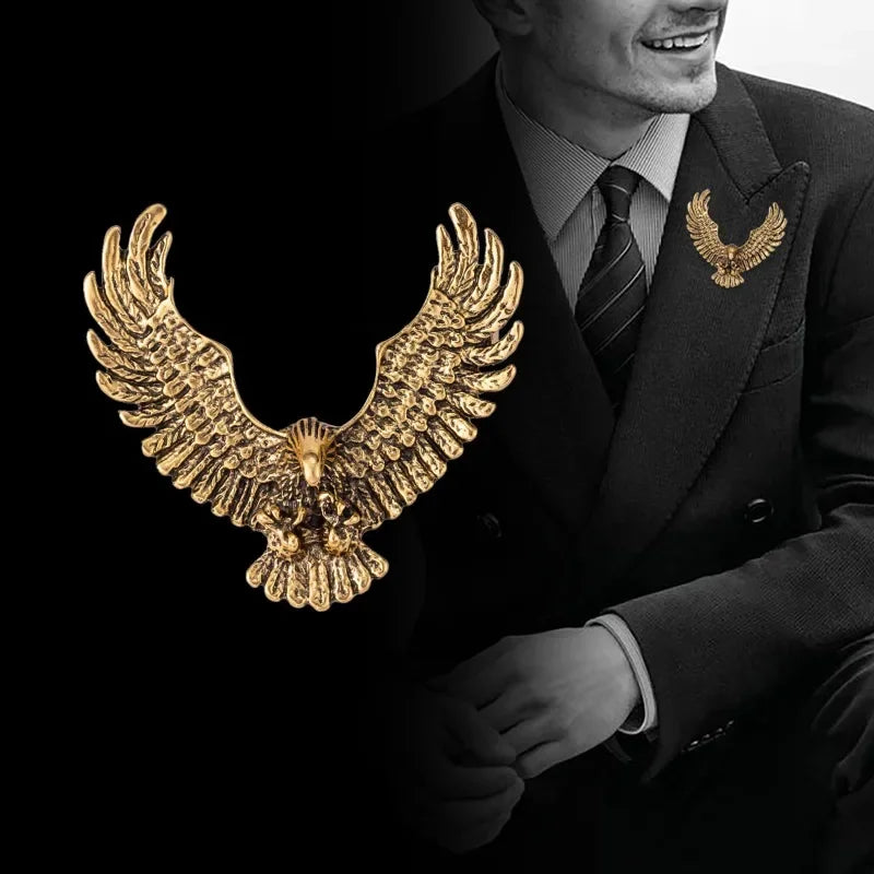 Vintage Alloy Eagle Brooch
