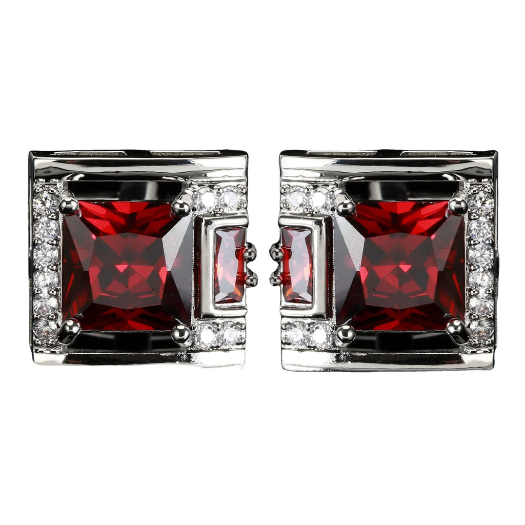 Square Zircon Stone Cufflinks