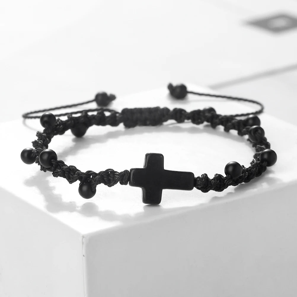 Jesus Pendant Rope Chain Bracelets 4 Colors