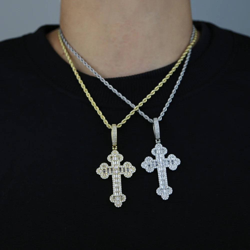 New Iced Out Cross Pendants and Coordinating Chain Options