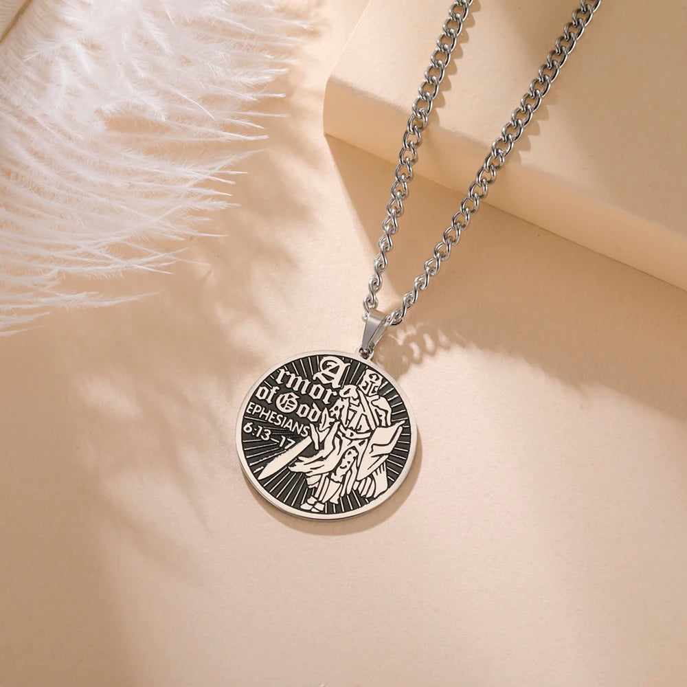 Armor of God Necklace Shield of Faith Ephesians 6:13