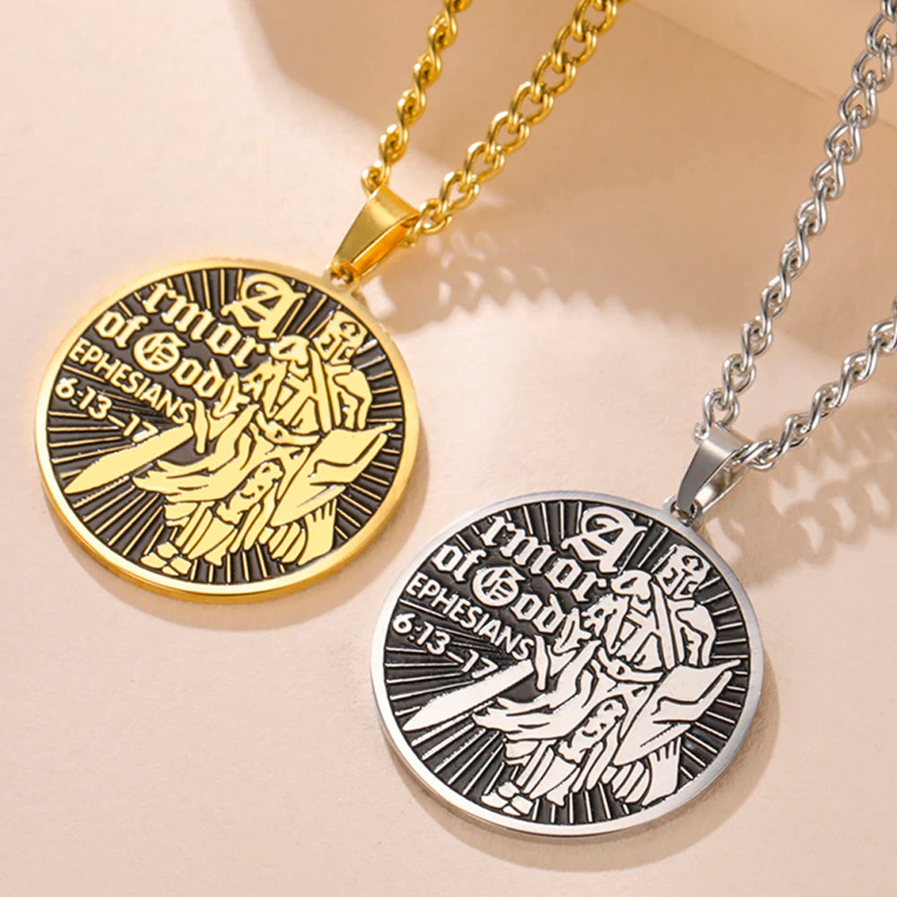 Armor of God Necklace Shield of Faith Ephesians 6:13