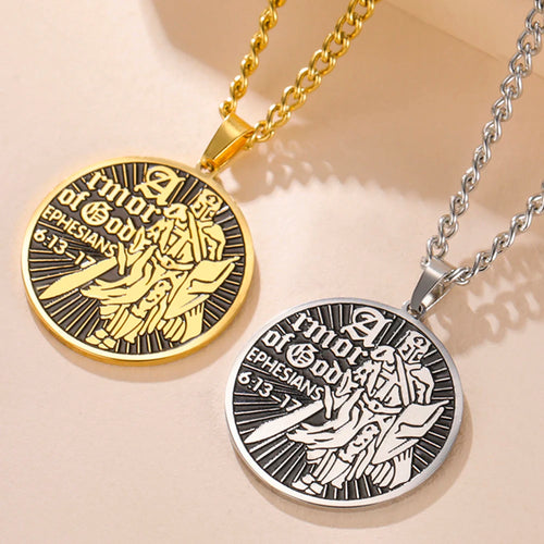 Armor of God Necklace Shield of Faith Ephesians 6:13