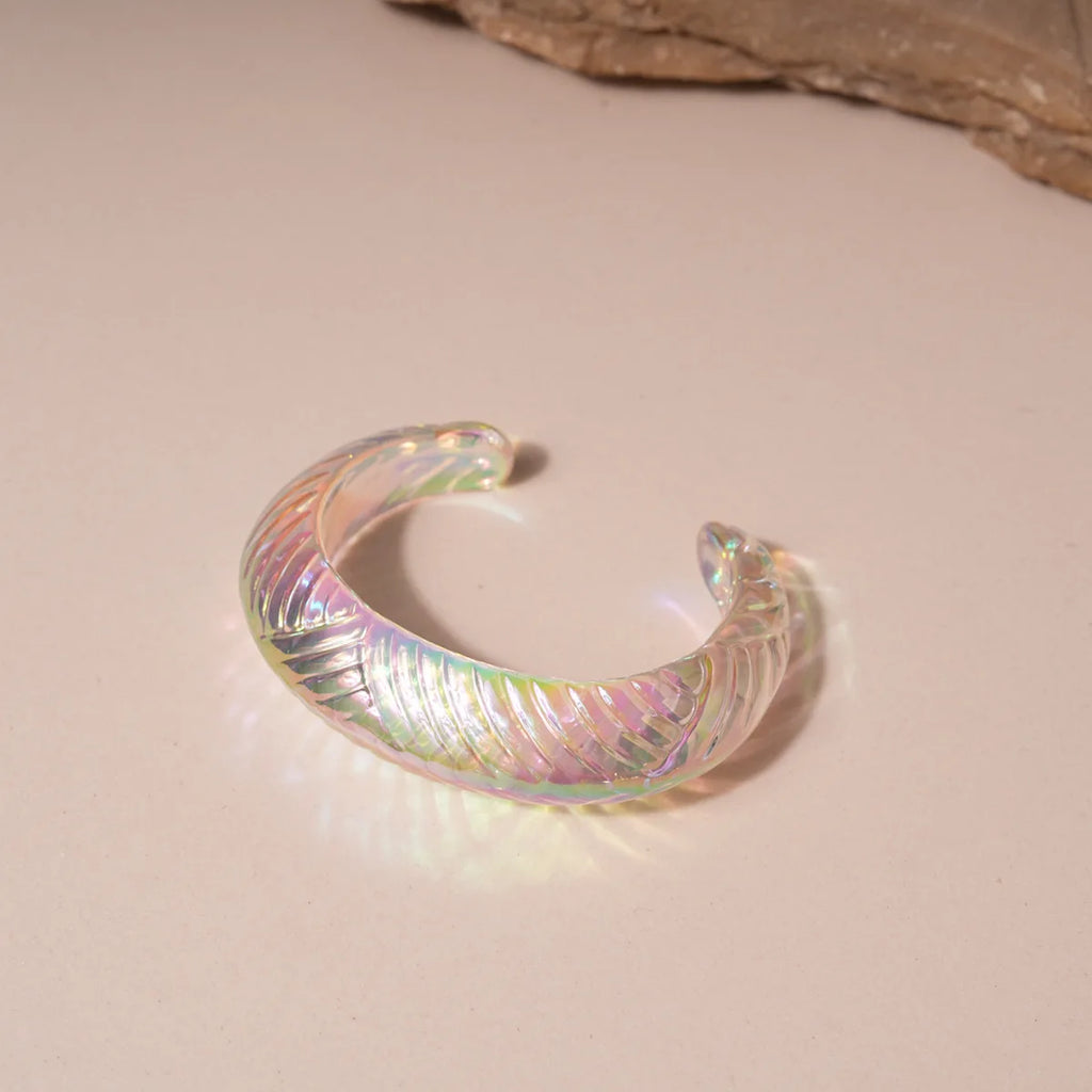 Transparent Colorful Acrylic Opening Bangle