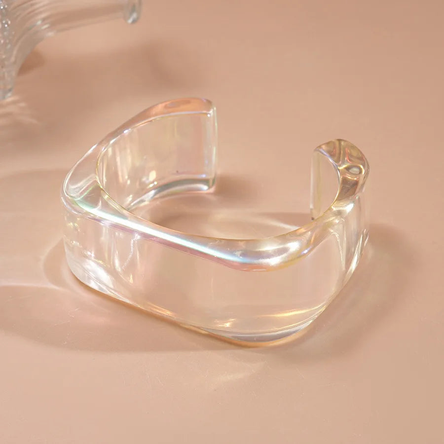 Transparent Colorful Acrylic Opening Bangle