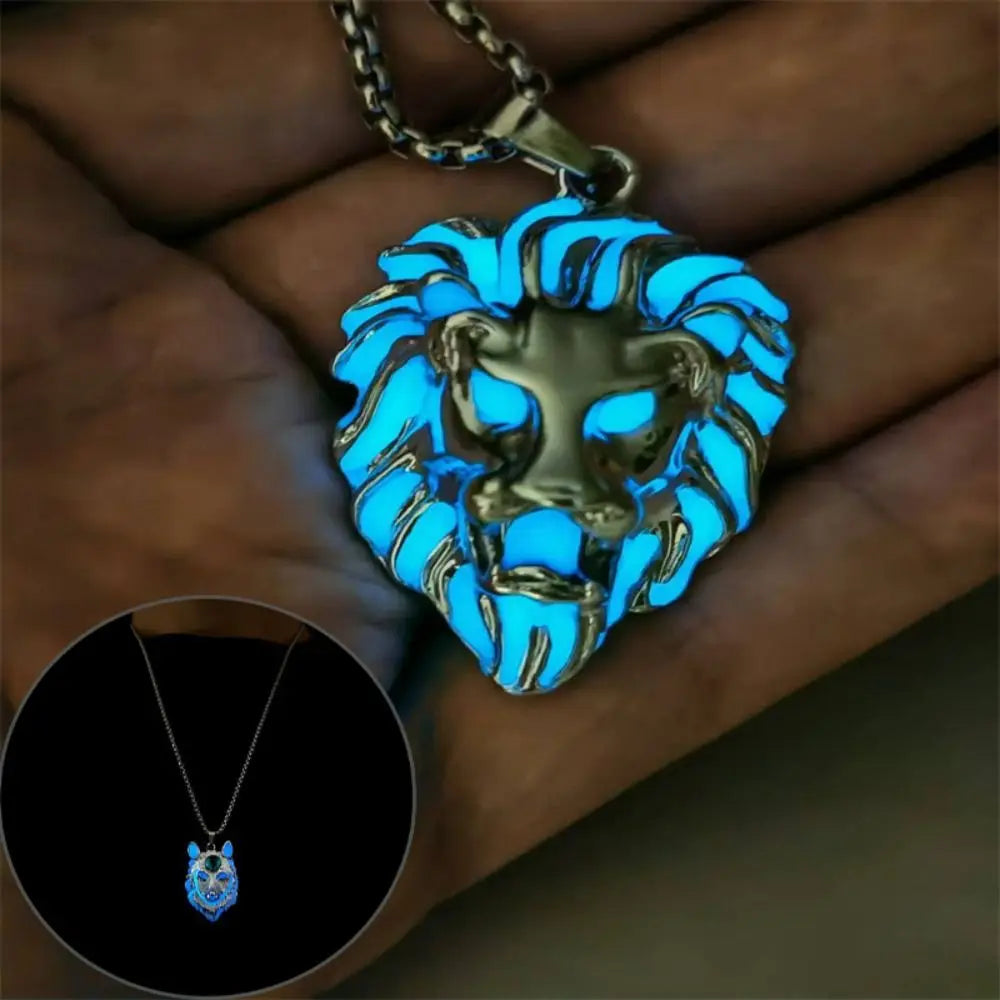 Creative Lion Luminous Pendant Necklace