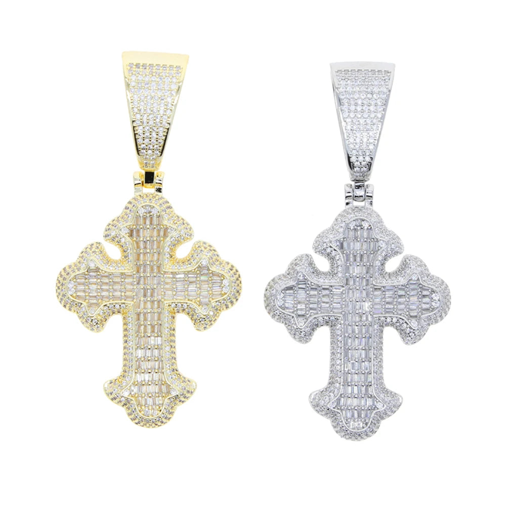 New Iced Out Cross Pendants and Coordinating Chain Options