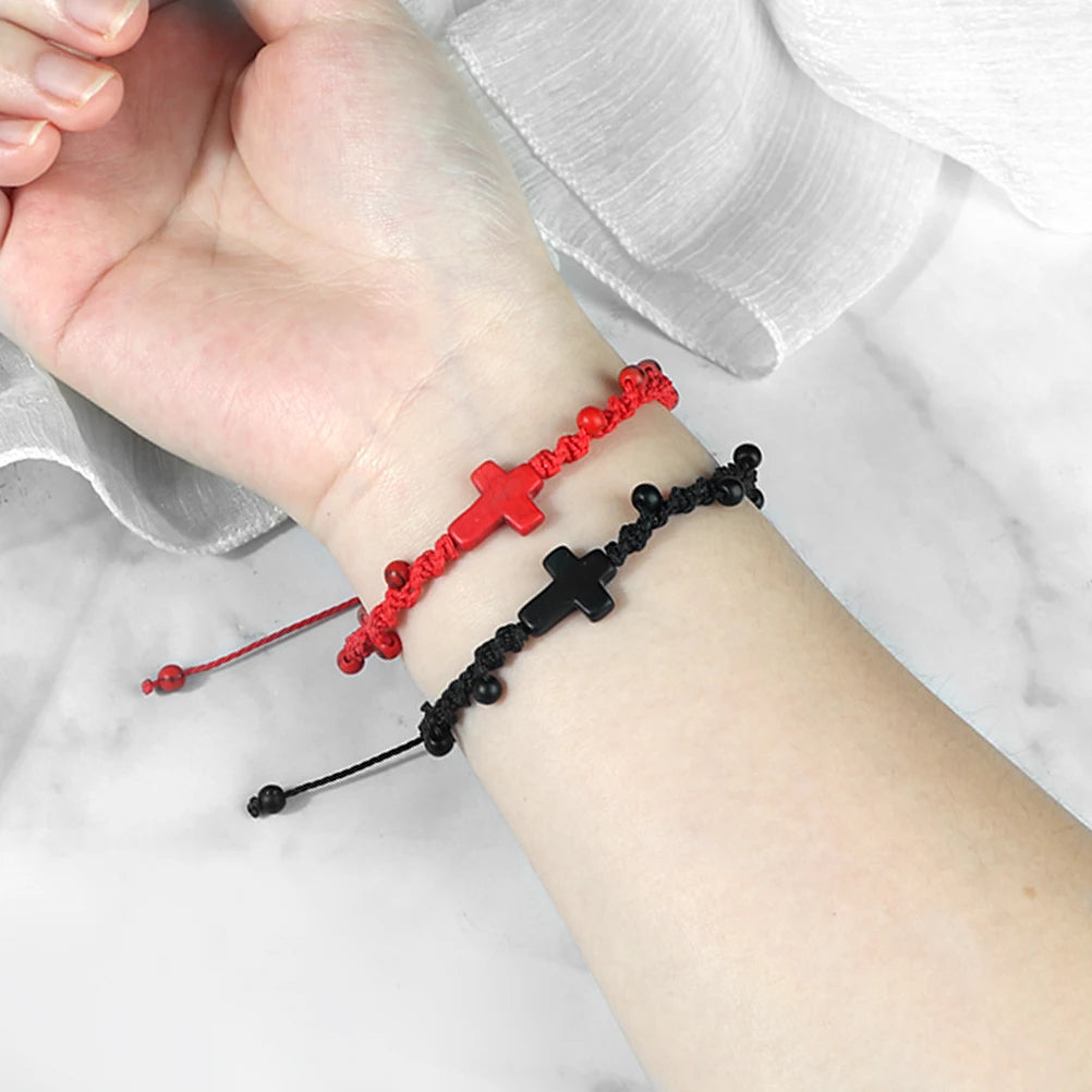 Jesus Pendant Rope Chain Bracelets 4 Colors