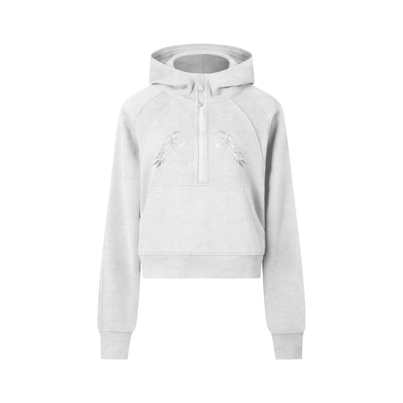 Fearless- Cropped Half-Zip Hoodie
