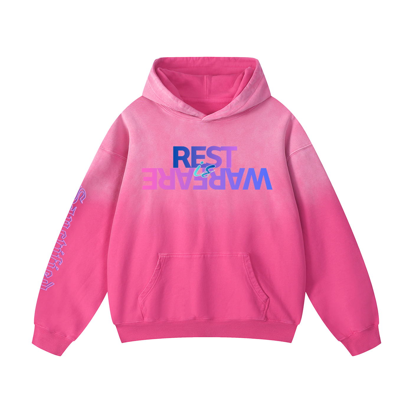 Rest is Warfare- Heavyweight Sunfade Oversized Hoodie