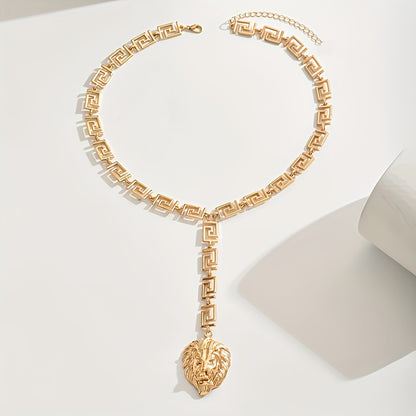 Lion Pendant Y-shaped NecklacE