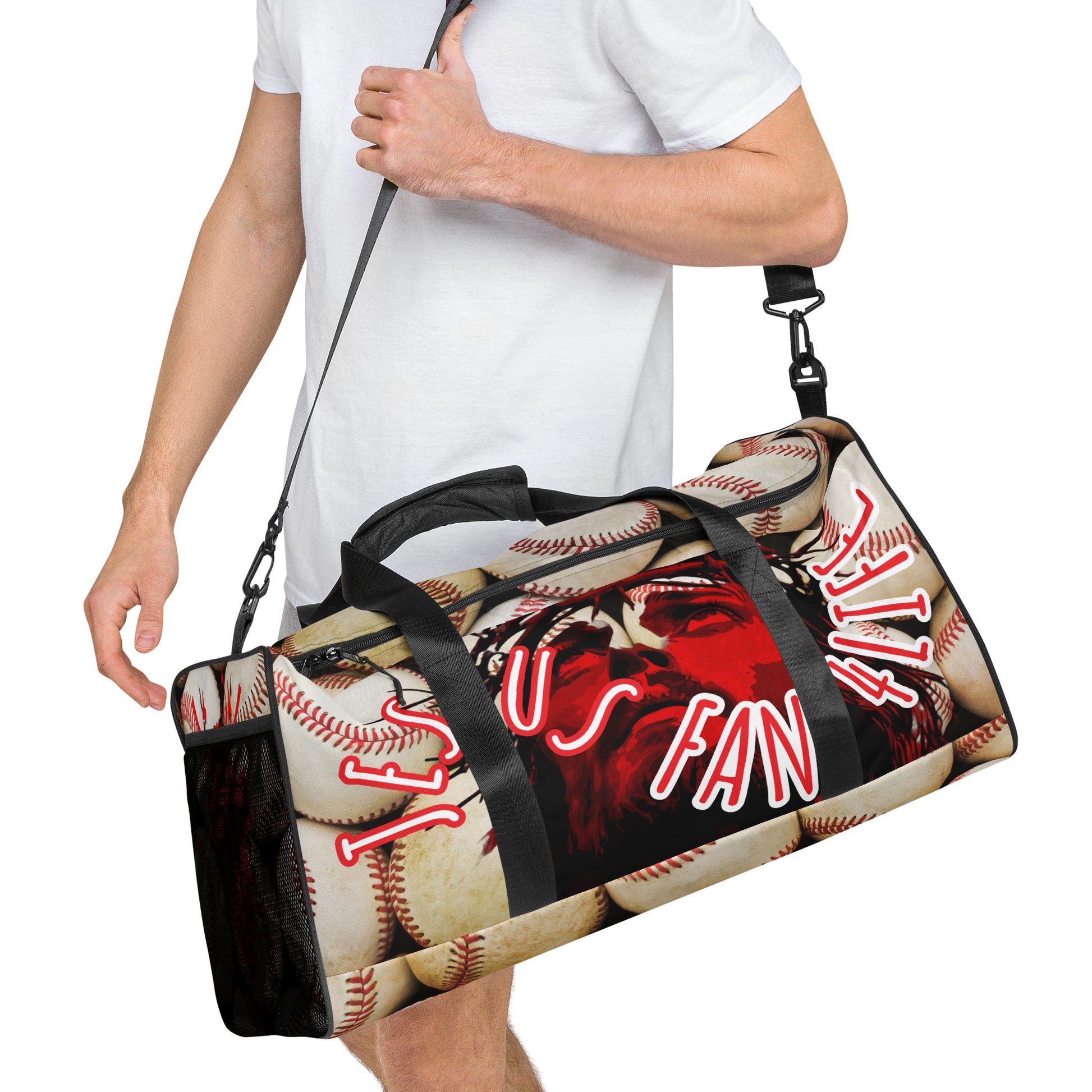 Jesus Fan 4Life- Baseball Duffle bag
