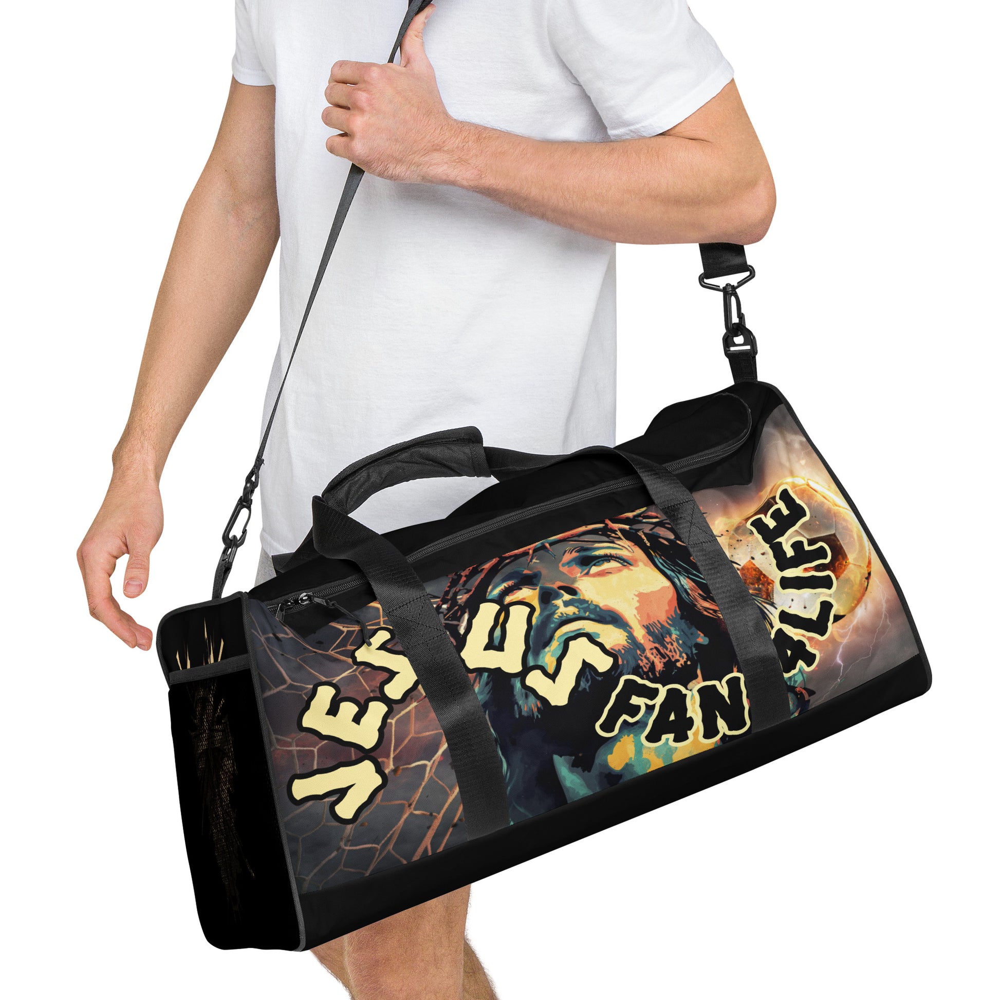 Jesus Fan 4Life- Soccer Duffle bag
