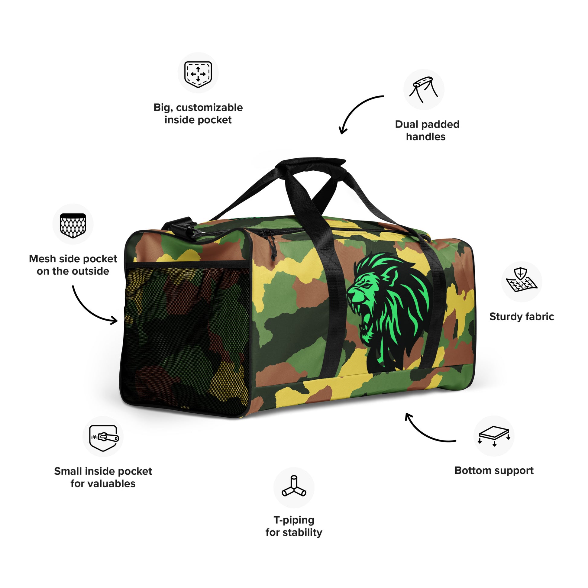 Green Camo- Duffle bag