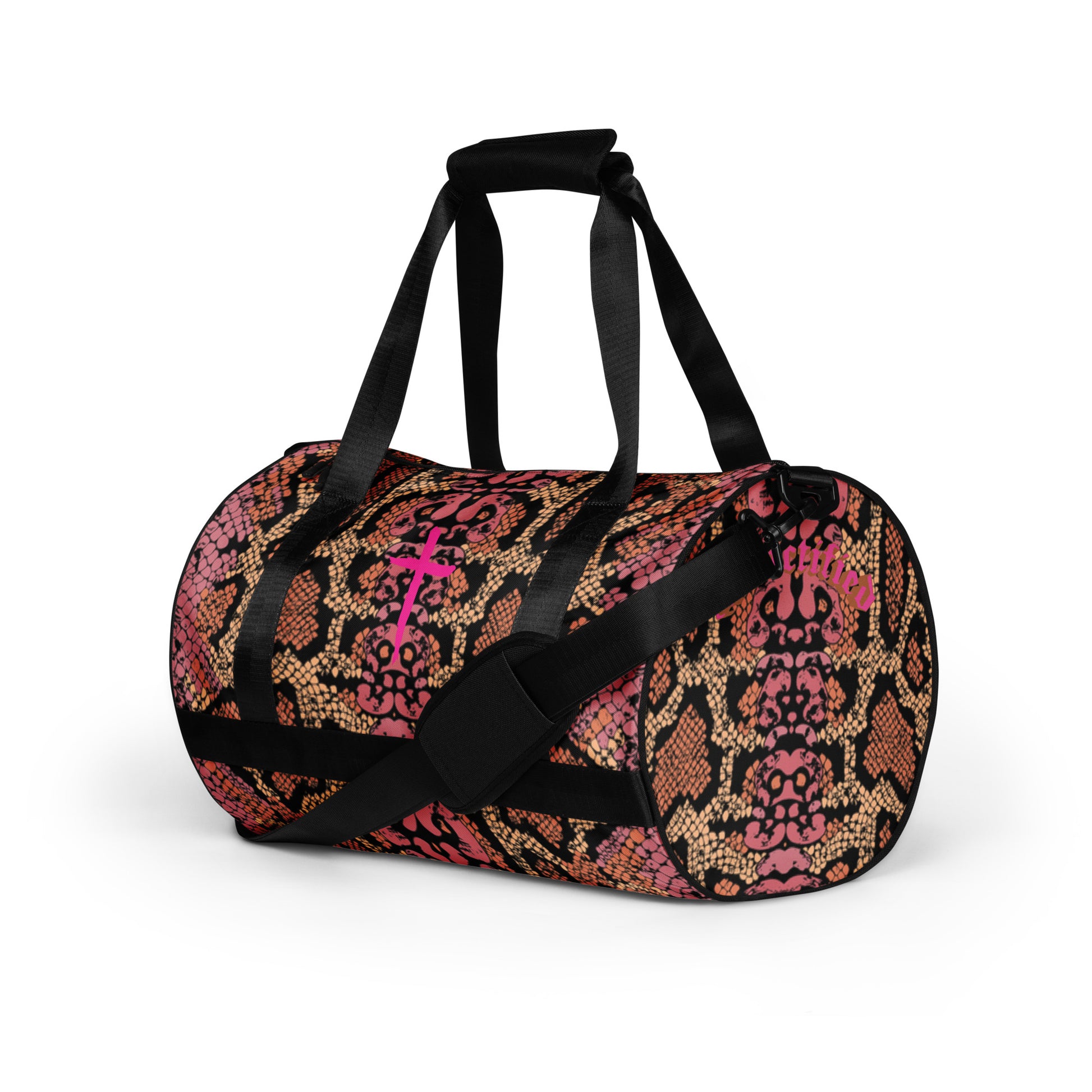 PYTHON SKIN- All-over print gym bag