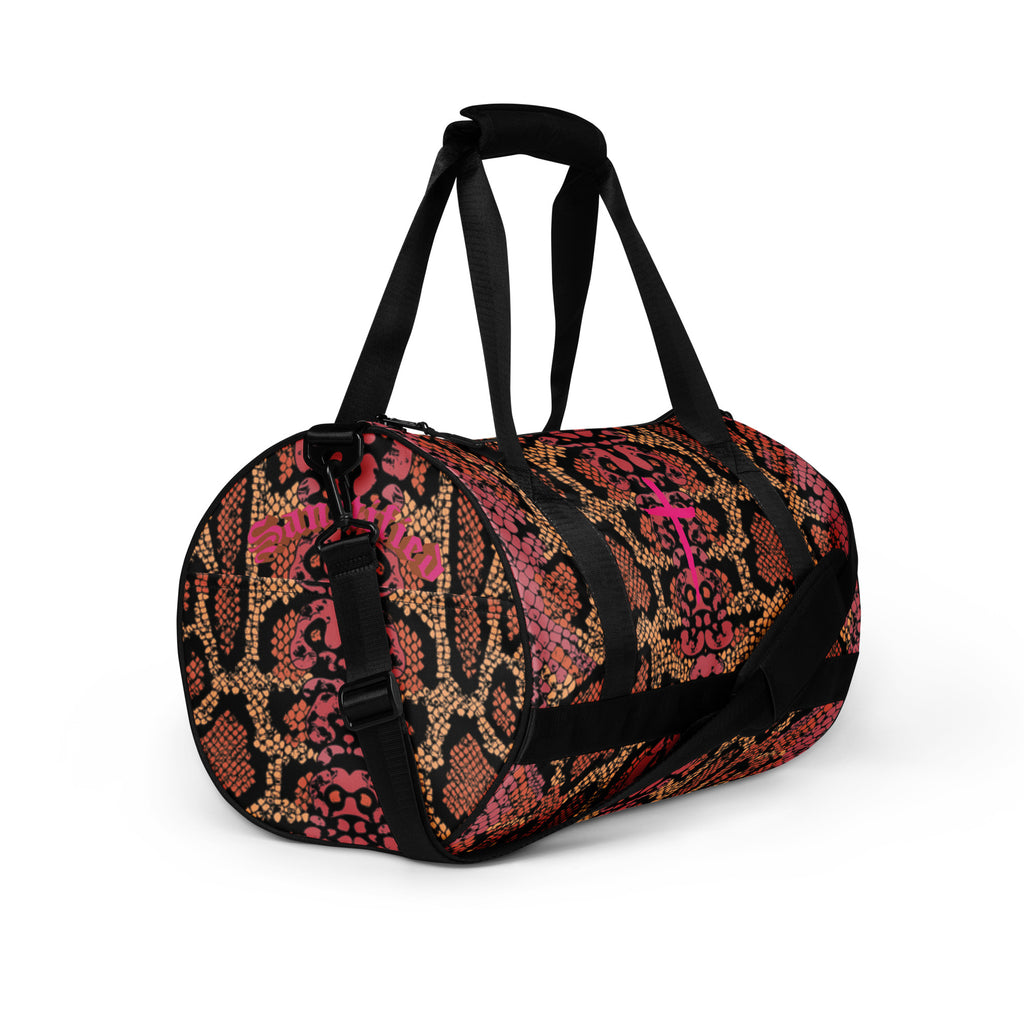 PYTHON SKIN- All-over print gym bag