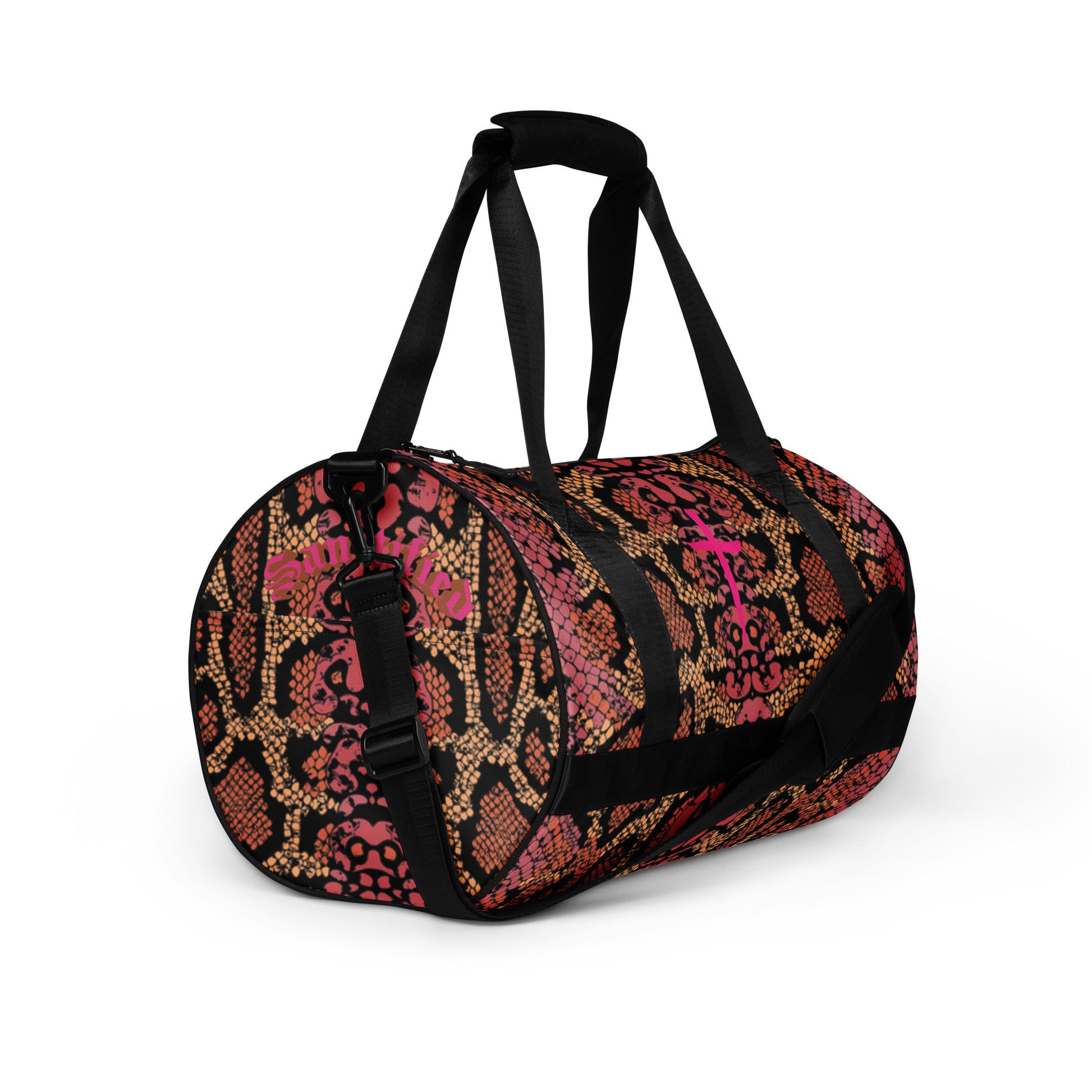 PYTHON SKIN- All-over print gym bag
