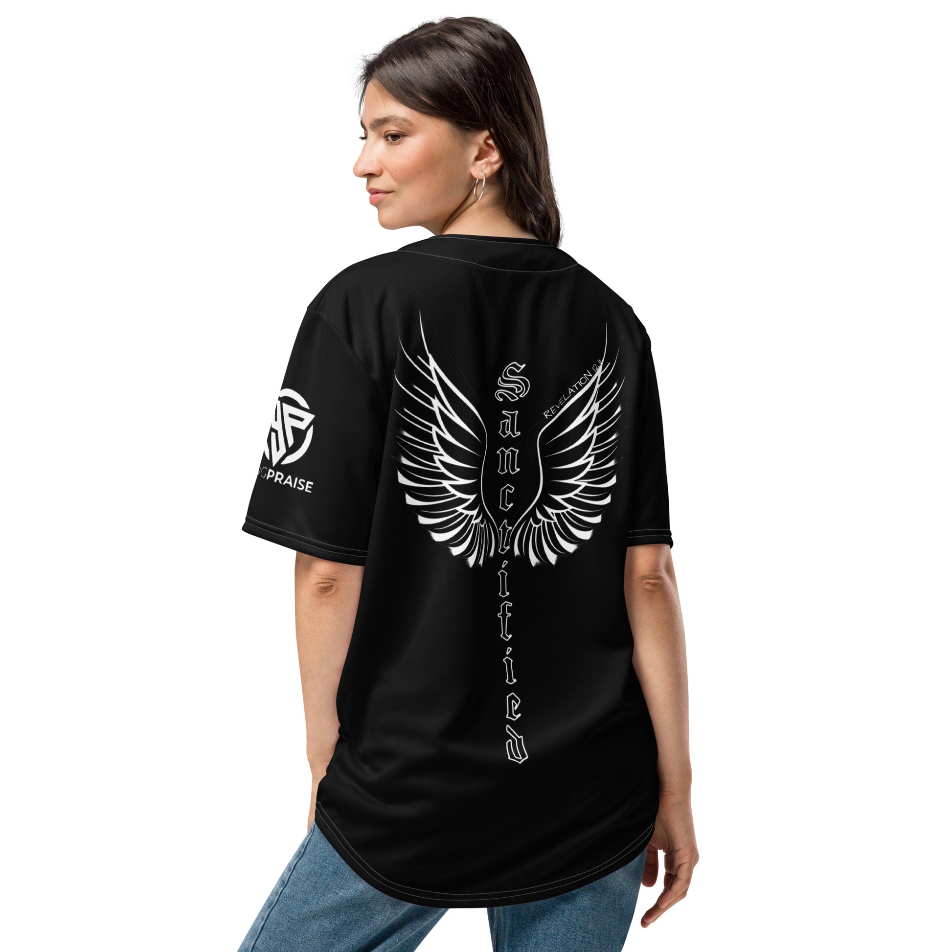 "OVERCOMER" CUSTOMIZED WITH YUNG PRAISE ONRY LOGO- Recycled baseball jersey, FREE SHIPPING