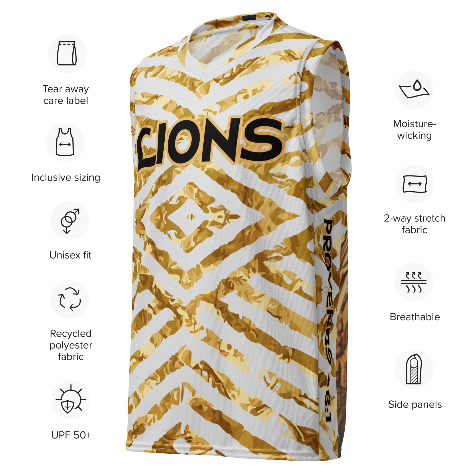 Recycled unisex basketball jersey
