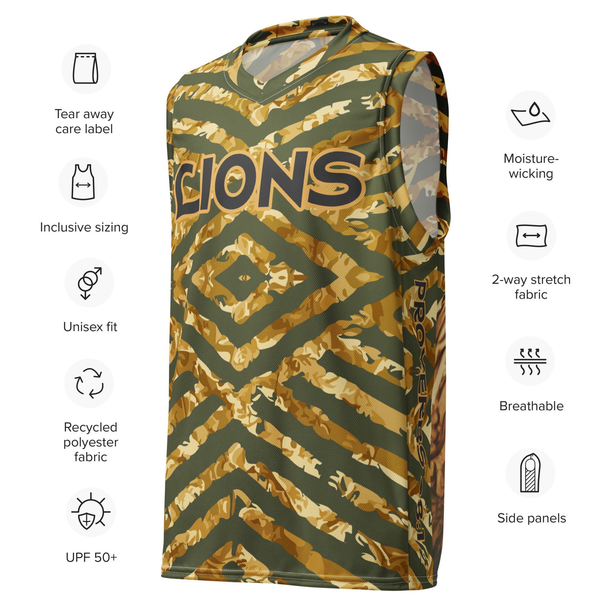 Recycled unisex basketball jersey