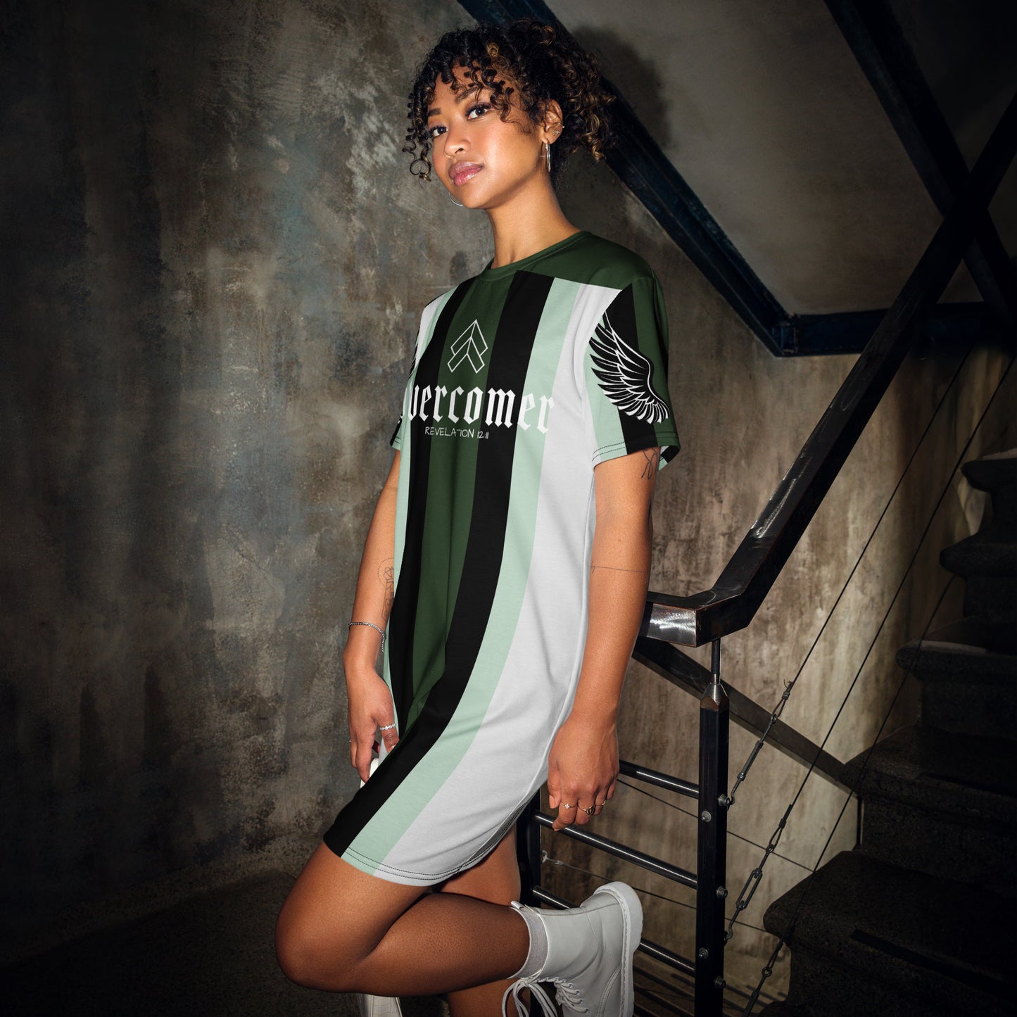 OVERCOMER- T-shirt dress, FREE SHIPPING