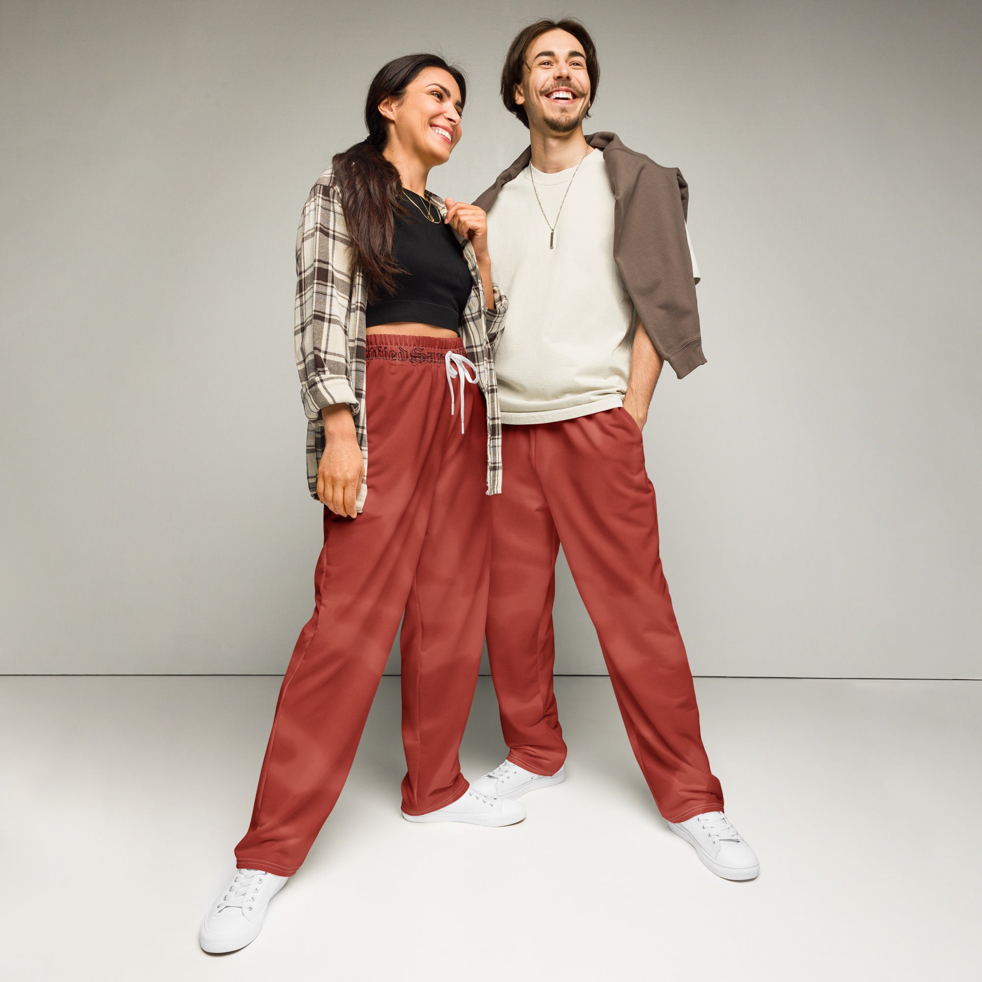 DO NOT WORRY- Wide-leg joggers