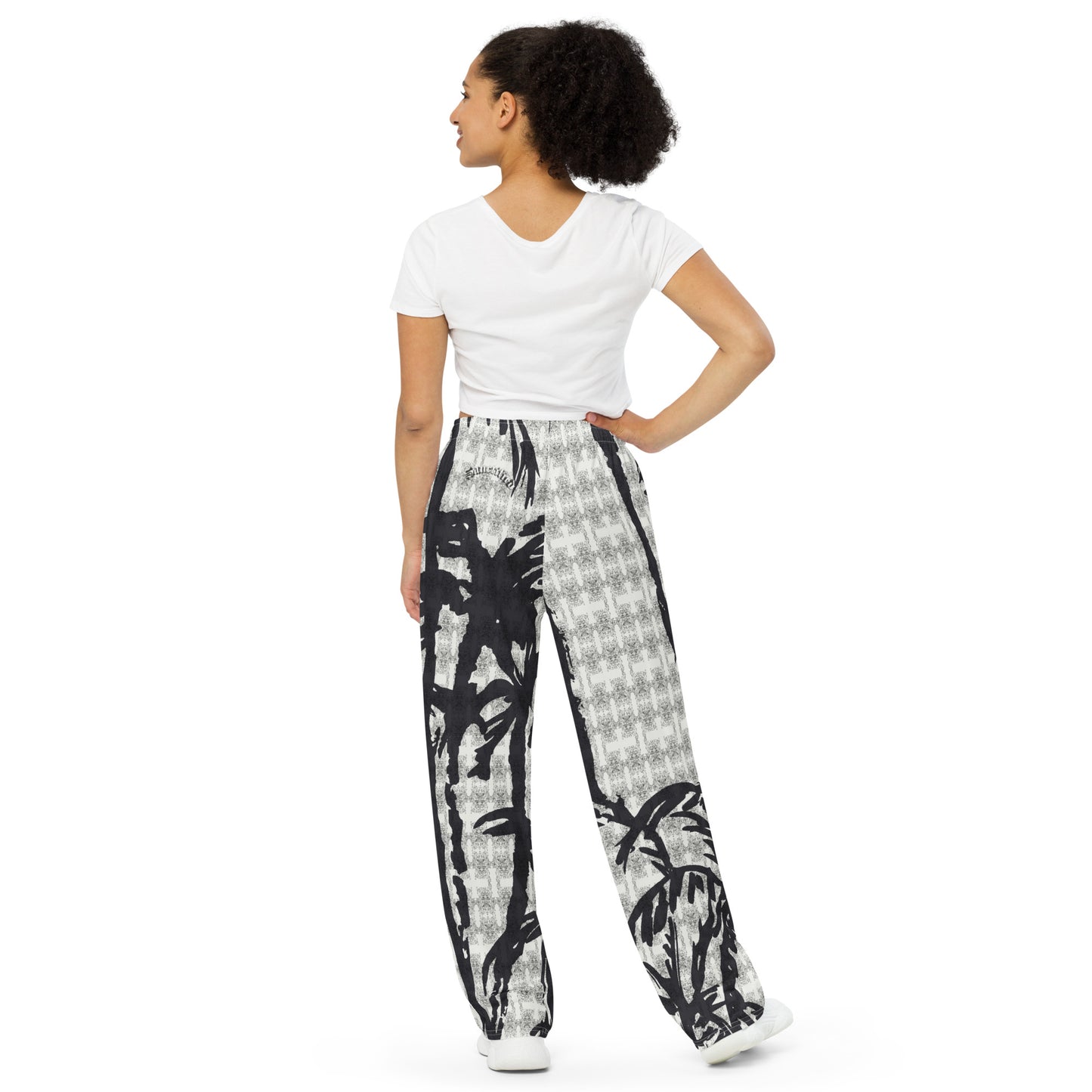 All-over print unisex wide-leg pants