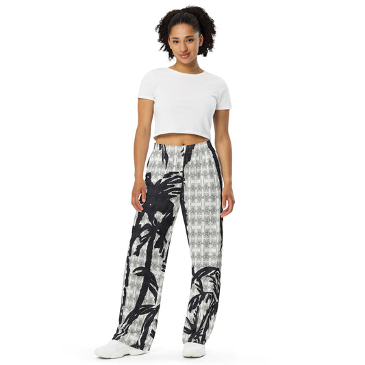 All-over print unisex wide-leg pants