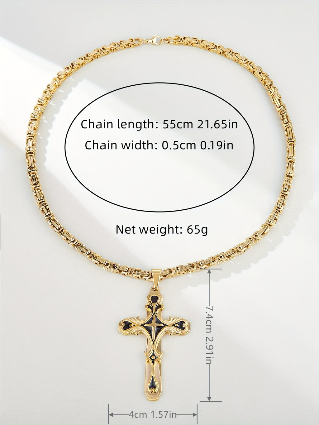 [Thickened Stainless Steel Cross Necklace] High Quality Thickened Stainless Steel Cross Necklace